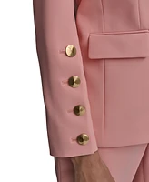 Donna Karan New York Petite Collarless One-Button Long-Sleeve Jacket