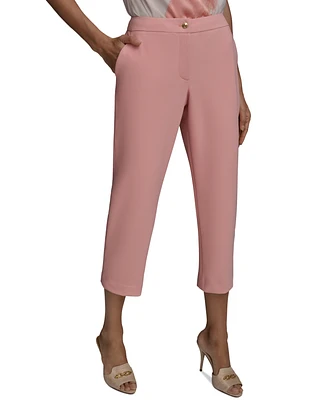 Donna Karan New York Petite Cropped Straight-Leg Mid-Rise Pants