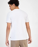 Guess Men's Short Sleeve Embroidered Logo Crewneck T-Shirt