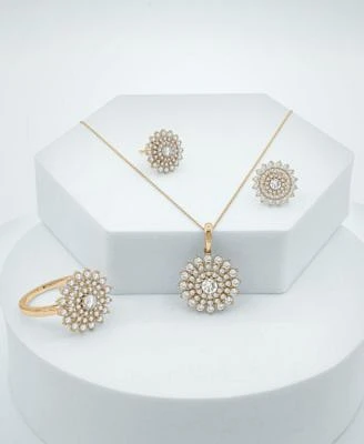 Wrapped In Love Diamond Flower Cluster Ring Pendant Necklace Earrings Collection In 14k Gold Exclusively At Macys