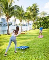 PoolCandy Stars Stripes Portable Cornhole Toss Set with Carrying Case