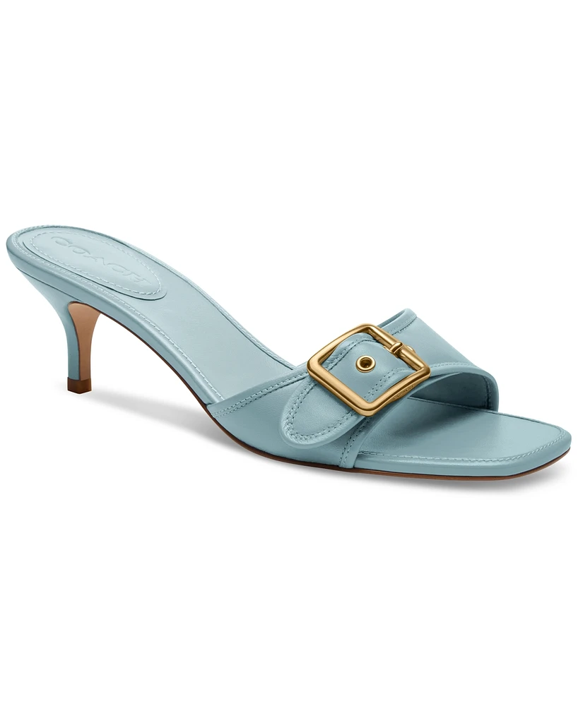Coach Women's Margot Kitten-Heel Slide Sandals