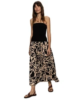 Sanctuary Women's Meet Me At Sea Printed Strapless Midi Dress