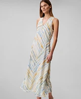 Calvin Klein Women's Printed V-Neck Sleeveless Midi Dress