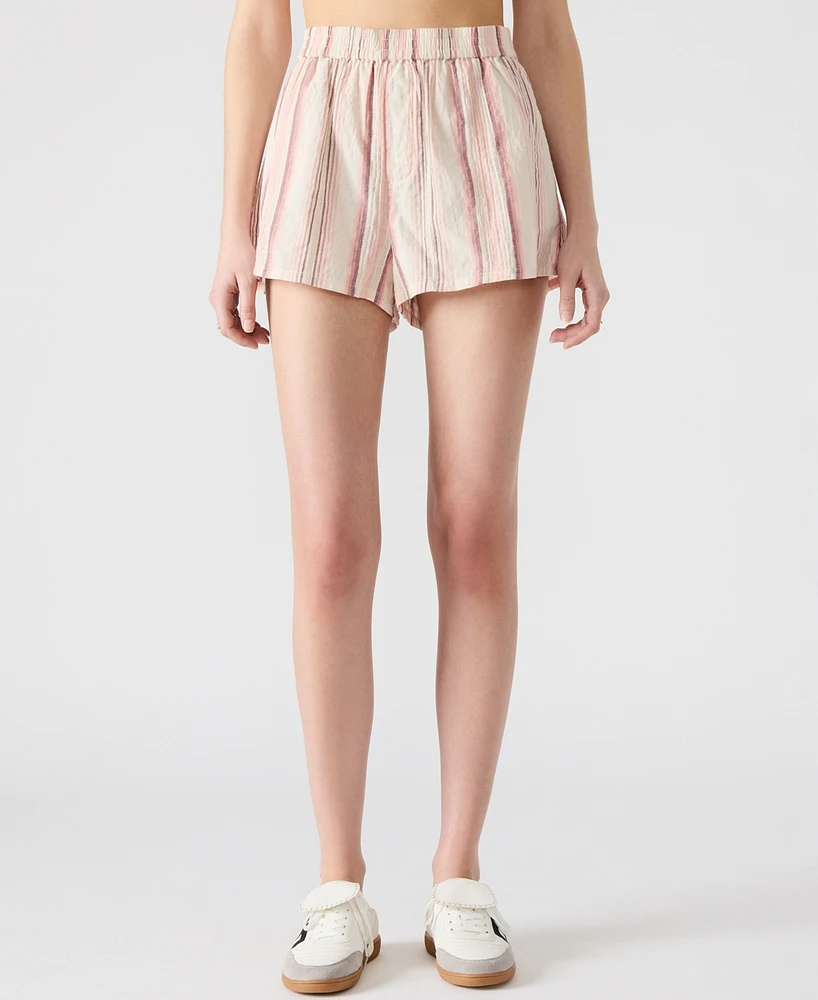 Steve Madden Women's Marguerite Striped Pull-On Shorts