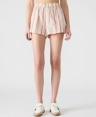 Steve Madden Women's Marguerite Striped Pull-On Shorts