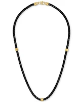 Esquire Men's Jewelry Box Link 22" Chain Necklace in Black & Gold-Tone Ion Plated Stainless Steel, Exclusively at Macy's