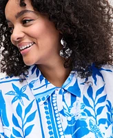 I.n.c. International Concepts Plus Twist-Hem Blouse, Exclusively at Macy's