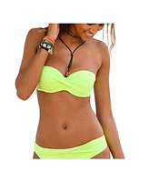 Lascana Women's Twist Bandeau Bikini Swimsuit Top
