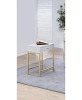 Solid Wood End Table with Drawer – Perfect Side Table for Living Room or Office