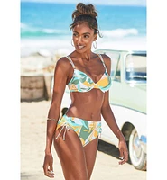 Lascana Women's Pattern Mid Rise Bikini Swimsuit Bottom