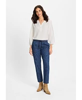 Olsen Women's Lisa Fit Paisley Denim Pant