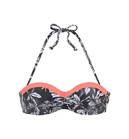 Lascana Women's Printed Bandeau Bikini Swimsuit Top