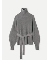 Gobi Cashmere Women's Belted Turtleneck
