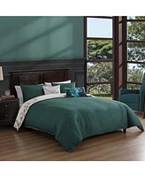 Bebejan Peacock Jardin Bedding 100% Cotton Sateen 5 Piece Queen Size Reversible Comforter Set