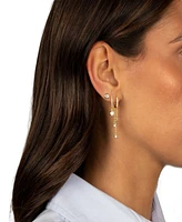 By Adina Eden Mini Cubic Zirconia Bezel Stud Earrings