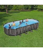 Bestway Power Steel 24 x 12 x 52” Oval Above Ground Outdoor Swimming Pool Set