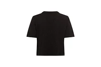 Olsen Women's Short Sleeve Cropped Cardigan