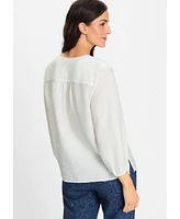 Olsen Women's Solid Tunic Blouse
