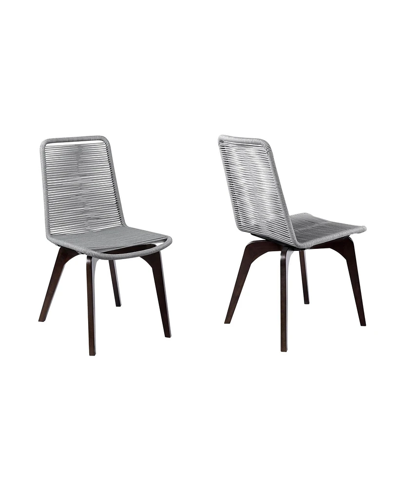 Set of Two Solid Wood Dining Chairs – Perfect Outdoor Seating for Deck & Patio