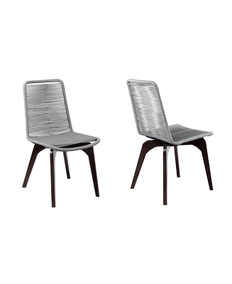 Set of Two Solid Wood Dining Chairs – Perfect Outdoor Seating for Deck & Patio
