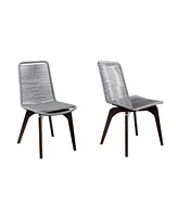 Set of Two Solid Wood Dining Chairs – Perfect Outdoor Seating for Deck & Patio