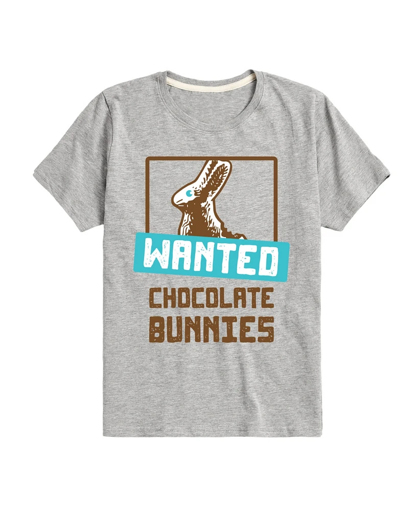 Hybrid Big Boys Wanted Chocolate Bunnies Easter Graphic T-Shirt
