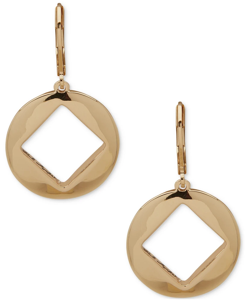 Karl Lagerfeld Paris Gold-Tone Square-Cut Drop Earrings
