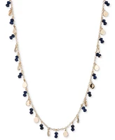 Lauren Ralph Lauren Gold-Tone Shaky Disc & Bead Collar Necklace, 16" + 3" extender