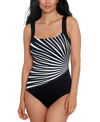 Shape Solver Sport by Mimi Flamingo Women's Leading Points Illusion One Piece Swimsuit