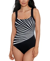 Shape Solver Sport by Mimi Flamingo Women's Leading Points Illusion One Piece Swimsuit