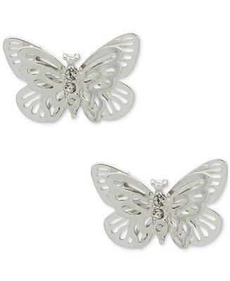 lonna & lilly Silver-Tone Butterfly Stud Earrings