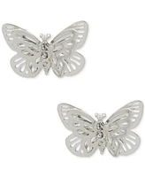 lonna & lilly Silver-Tone Butterfly Stud Earrings