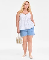 On 34th Trendy Plus Eyelet Camisole, Exclusively at Macy's