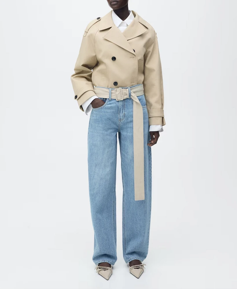 Mango Women's High-Rise Balloon Jeans
