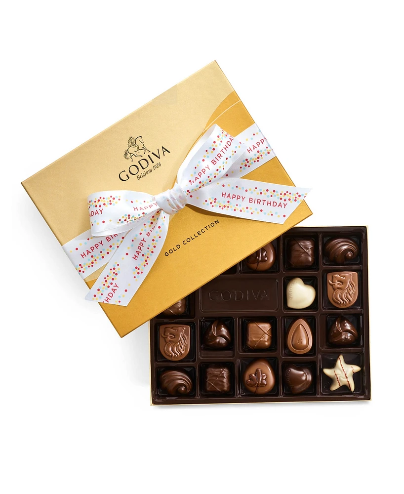 Godiva Assorted Milk Chocolate Gift Box, Happy Birthday Ribbon