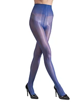 Lechery Women's Lustrous Silky Shiny 40 Denier Semi-Opaque High-Waist Pantyhose Tights SKU11003-bl