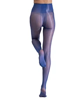 Lechery Women's Lustrous Silky Shiny 40 Denier Semi-Opaque High-Waist Pantyhose Tights SKU11003-bl