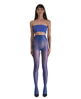 Lechery Women's Lustrous Silky Shiny 40 Denier Semi-Opaque High-Waist Pantyhose Tights SKU11003-bl