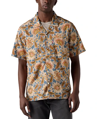 Levi's Men's Sunset Short Sleeve Floral Print Button-Front Camp Shirt