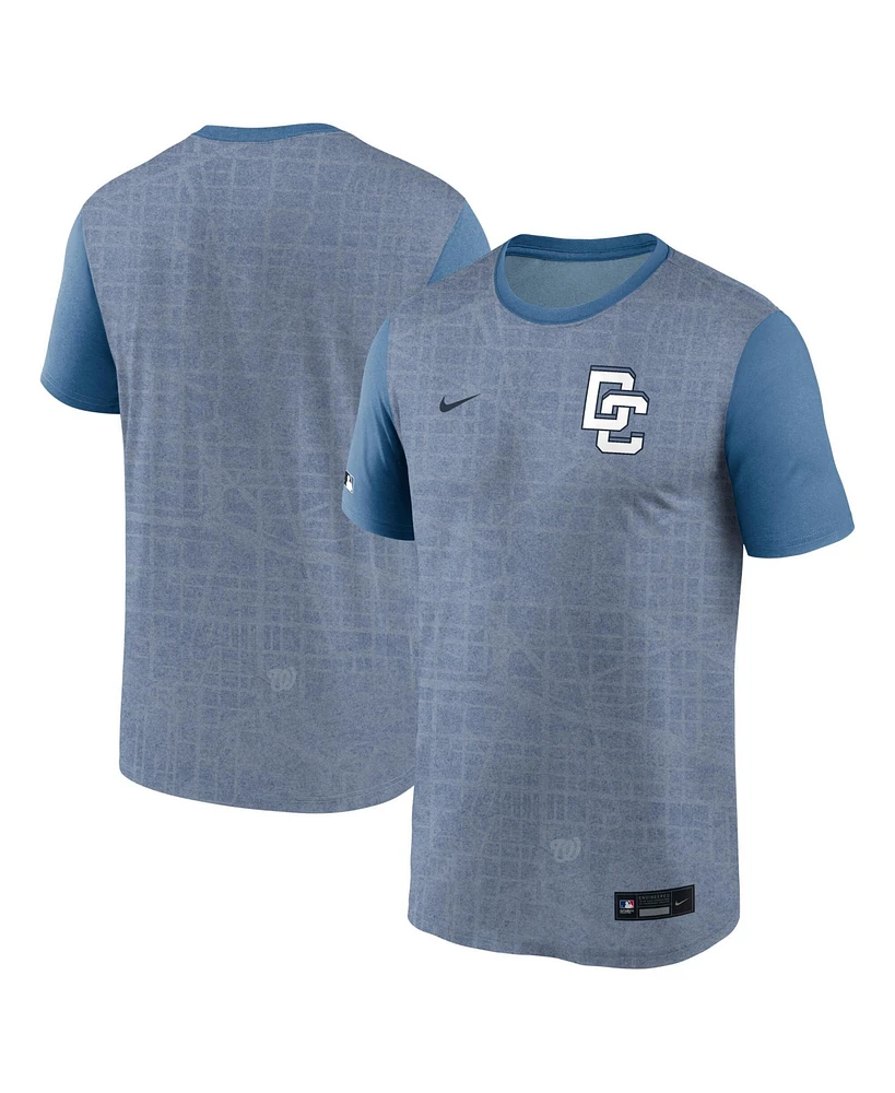 Nike Men's Light Blue Washington Nationals 2025 City Connect Authentic Collection Velocity Performance T-Shirt