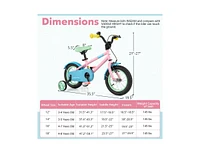 12-Inch Kids Bike with Adjustable Handlebar and Saddle, Lightweight Desig