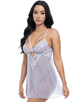 Oh La Cheri Women's Elsie Sheer Babydoll