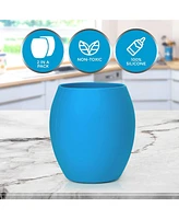 Sperric Toddler Silicone Cup Training - Open Led Weaning 2 Pack of No Spill Sippy Cups Soft & Gentle on Gums Bpa Free