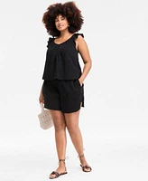 On 34th Trendy Plus Size Gauze Top Shorts Exclusively At Macys