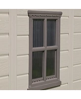 Keter 211203 Factor 8 x 11 All Weather Resistant Outdoor Storage Shed, Taupe