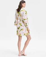 I.n.c. International Concepts Women's Lace-Trim Stretch Satin Robe, Created for Macy's