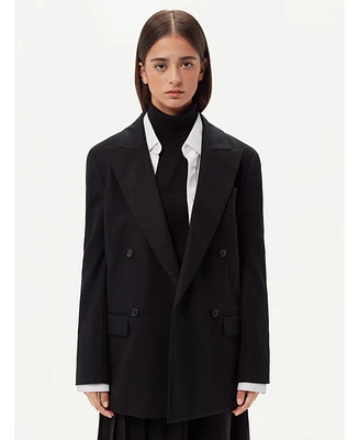 Gobi Cashmere Women's Double-Breasted Blazer