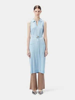 Gobi Cashmere Women's Sleeveless Silk Polo Dress