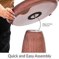 Gleeful Garden Metal Outdoor Bird Bath